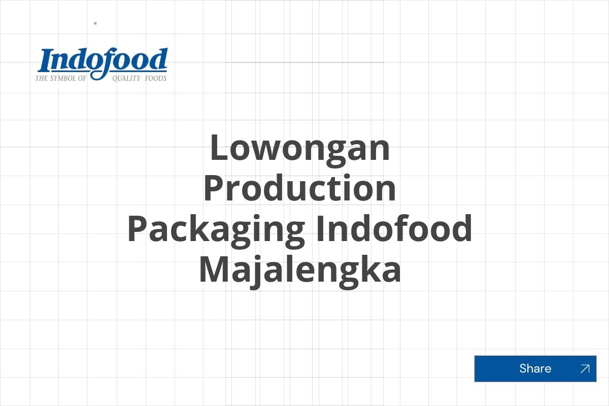 Lowongan Production Packaging Indofood Majalengka