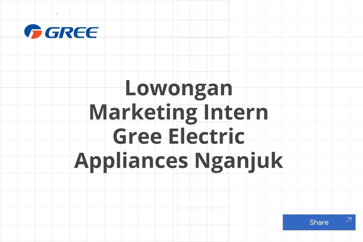 Lowongan Marketing Intern Gree Electric Appliances Nganjuk